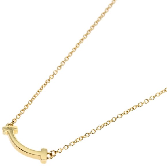 TIFFANY & Co. 18K Yellow Gold T Smile Necklace - Picture 1 of 5